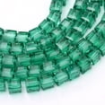 thumbnail image 1 of 2strands Transparent Glass Bead Strands Cube Sea Green 4x4x4mm Hole: 1mm about 100pcs/strand 17 inch, 1 of 3