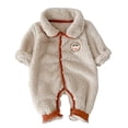 thumbnail image 1 of 2t Girls Clothes Preemie Boy Clothes Baby Warm Bear Footie Romper Thick Jumpsuit Winter Outerwear, 1 of 6