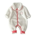 thumbnail image 1 of 2t Girls Clothes Preemie Boy Clothes Baby Warm Bear Footie Romper Thick Jumpsuit Winter Outerwear, 1 of 6