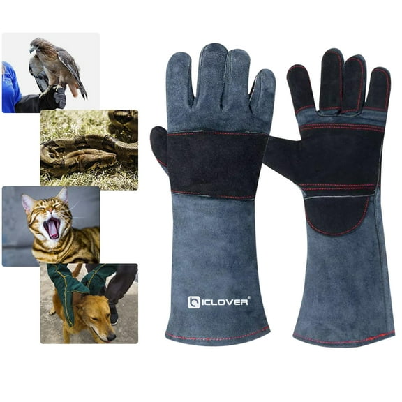 2win2buy 16inch Animal Handling Gloves Anti-Bite Work Gloves Bite Resistant Protection Gloves for Cat Dog Bird Snake Reptile Welding Gardening