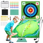 2win2buy Battle Golf Chipping Game Practice Mat Set Indoor Outdoor Backyard Kids Adults
