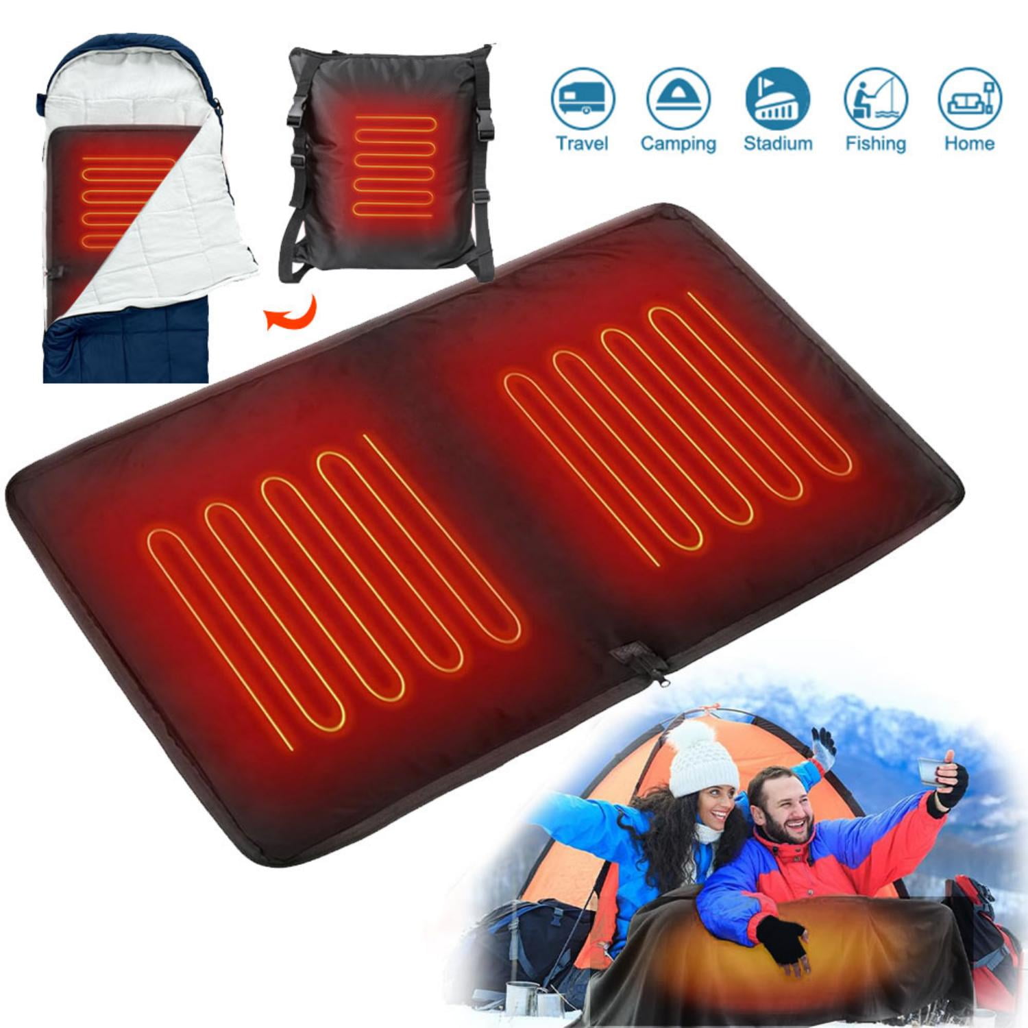 Usb Liners 2win2buy Electric Heated Sleeping Bag Pad USB Rechargeable Heating Pad ...