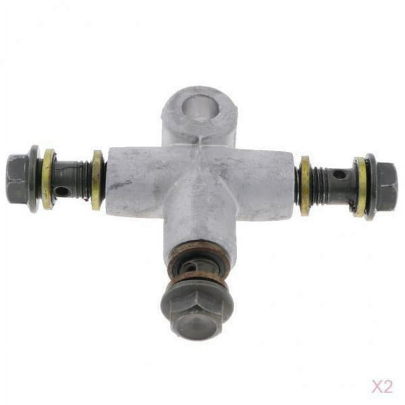 2x 10mm Functional Brake Hose Tee Coupling Connector Modified Accessory