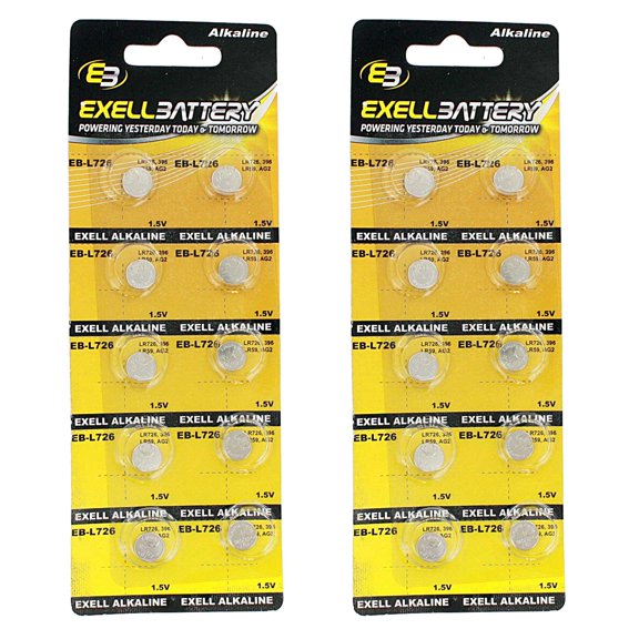 2x 10pk Alkaline 1.5V Watch Battery Compatible with TR726W SR726SW SB-AL