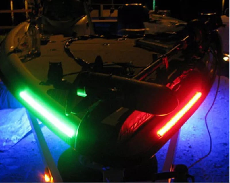 2x 12" Bow LED WATERPROOF Red Green Navigation Light Marine Boat 12V Running