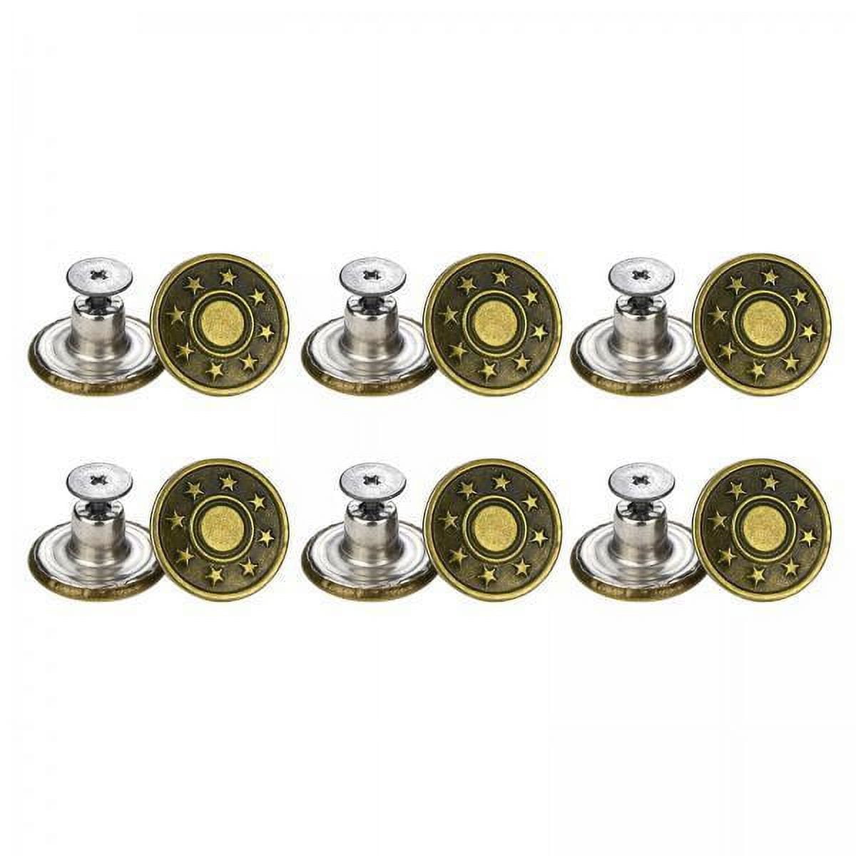 2x 12 Pack 17mm Metal Snap Jeans Buttons Replacement Repair Studs W