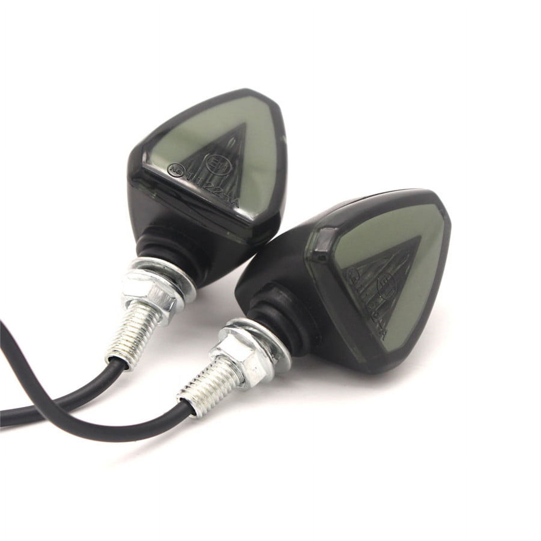 2x 12V Scooter Moped Motorcycle LED Turn Signal Light Indicator w/ Red Stop Lamp
