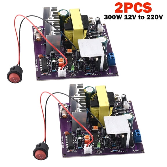 2x 12V to 220V DC-AC Boost Board Low Frequency Inverter Drive Circuit Board 300W