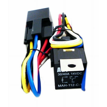 2x 12Volt 30/40 Amp Car Auto Automotive Relay With Wiring Harness And Socket