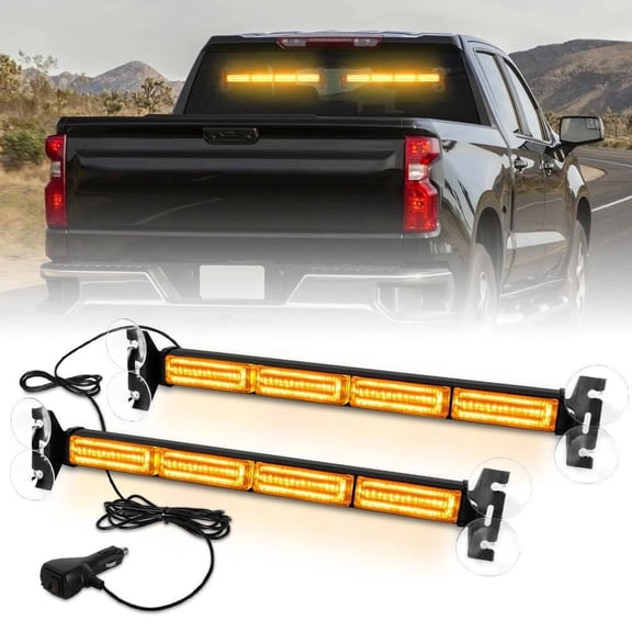 2x 17 Traffic Advisor Strobe Light Bar Emergency Warning Flashing Lamp Beacon
