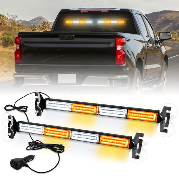 2x 17 Traffic Advisor Strobe Light Bar Emergency Warning Flashing Safety Truck