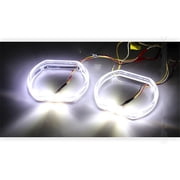 2x 2.5 Square Angel Eyes LED Day Running Light White DRL for Car Head Projector