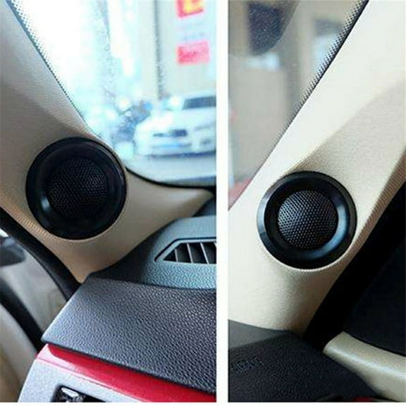 2x 2.5" White Plastic Car Audio A Pillar Tweeter Inverted Mold Two-way Brackets