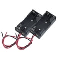 thumbnail image 1 of 2x 2-AAA Slots Battery Spring Clip 3V Holder Case Plastic Storage Box + Wires, 1 of 12