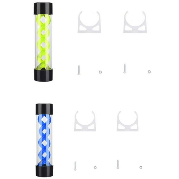 2x 200mm Water Cooling PC Water Tank Computer Water Cooling Tank with G1/4 Thread (Green&Blue)