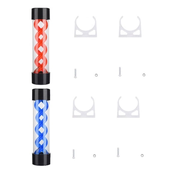 2x 200mm Water Cooling PC Water Tank Computer Water Cooling Tank with G1/4 Thread for PC Computer Cooler (Red&Blue)