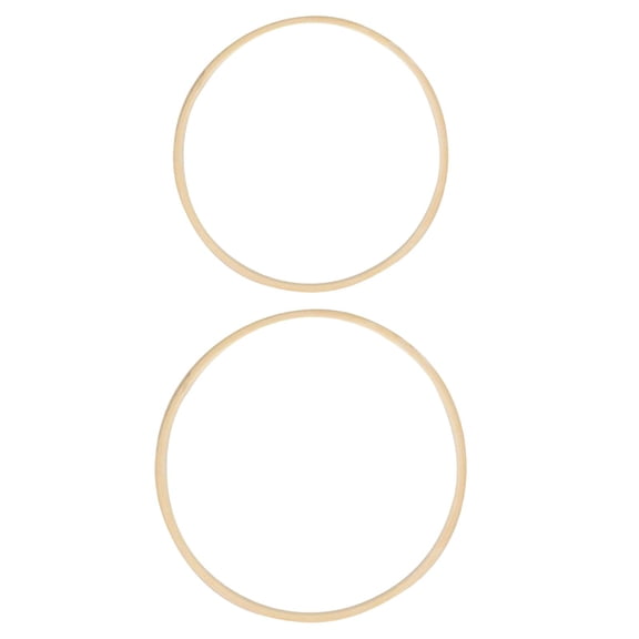 2x 23/26cm Wooden Embroidery Hoops Macrame Wedding