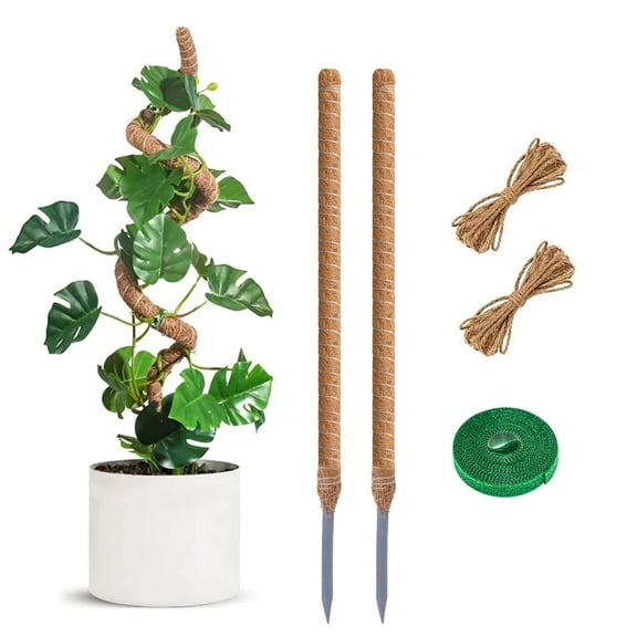 Oulastool 23.6-Inch Monstera Bendable Coco Coir Moss Stick Plant Support for Indoor Climbing Plants