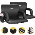 2x 24.5'' Stadium Seat Competition Bleacher Chair Cushion 6 Reclining