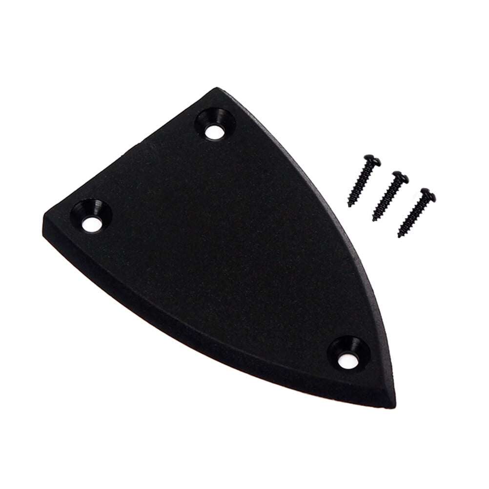 2x 3 Hole Triangle Plastic Truss Rod Covers for Electric Guitar (Black