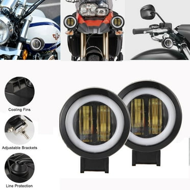 2x 3 Inch 40W Round Square Off Road Boat Work Motorcycle LED Angel Eye Fog Driving Light