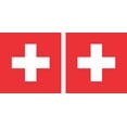 thumbnail image 1 of [2x] 3in x 3in Switzerland Swiss Flag Sticker, 1 of 3