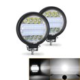 2x 4 Inch 126W LED Light Bar Work Lights Fog Lamp Spotlight DRL For Car