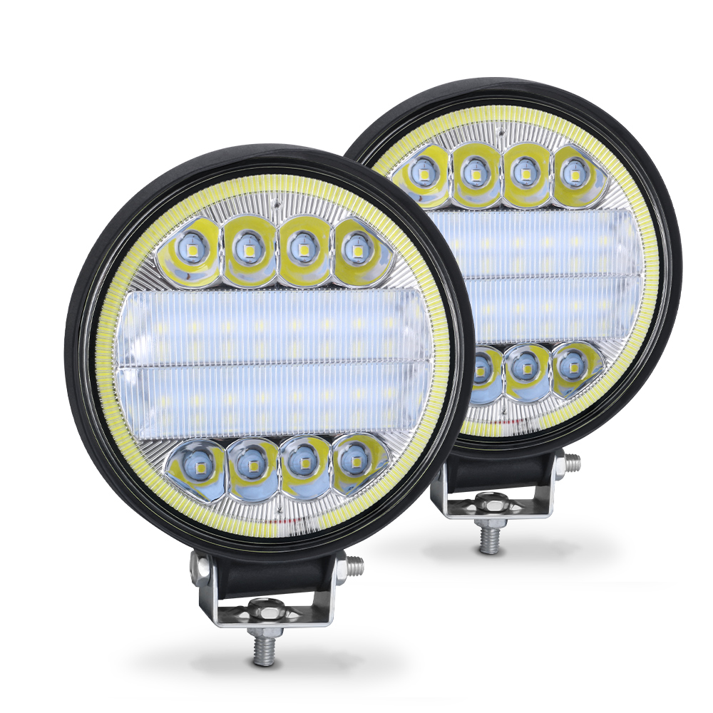 2x 4 Inch 126W LED Light Bar Work Lights Fog Lamp Spotlight DRL For Car