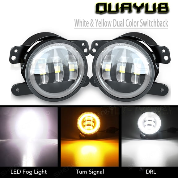2x 4" Inch Round LED Fog Lights Driving Lamps For Chrysler 300 2005~2010 Touring