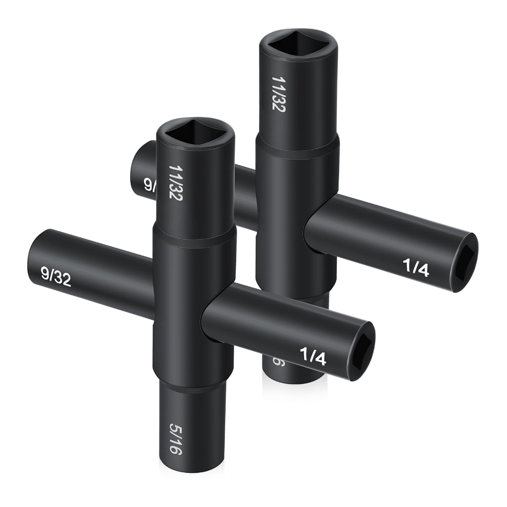 2x 4 Way Sillcock Key Heavy Duty Water Key Steel Water Key for Valves ...