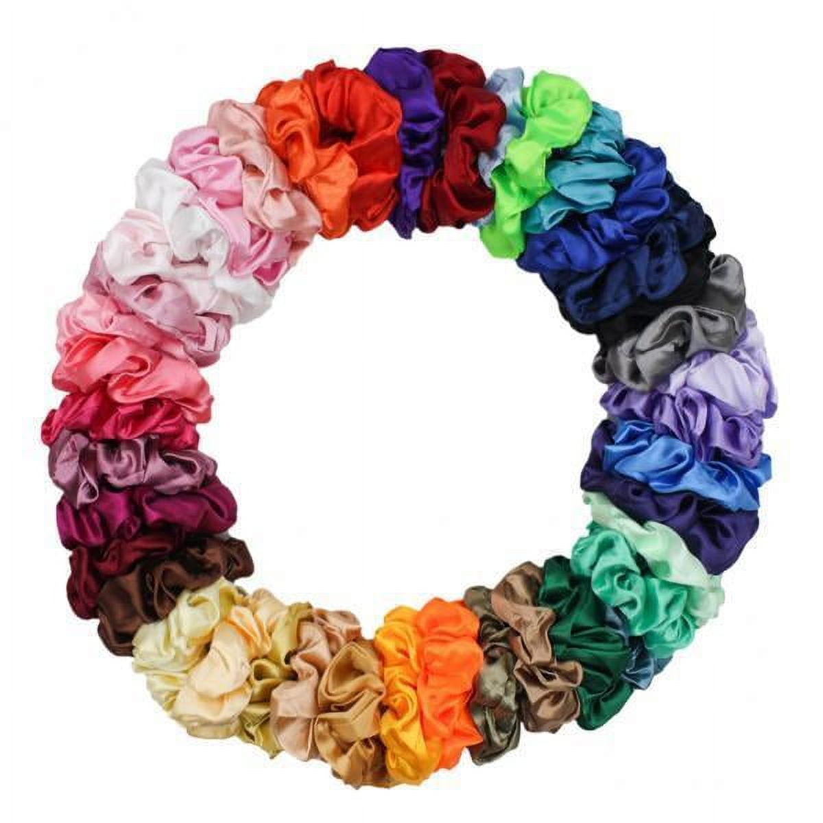 2x 40pcs Elastic Hair Ties Silk Elastic Bands Colorful Hair Bands for Girls / Women Ponytails