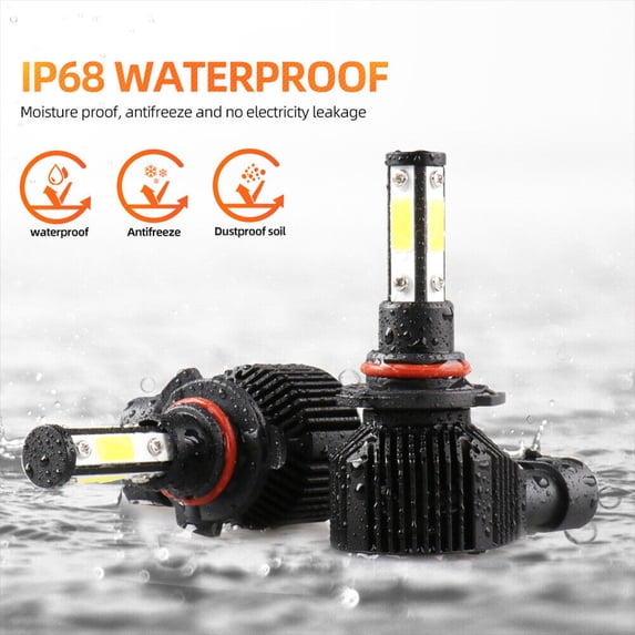 2x 488W 9006 HB4 LED Headlight 48800LM White Beam 6000K Bulbs Kit Dual Side 9012