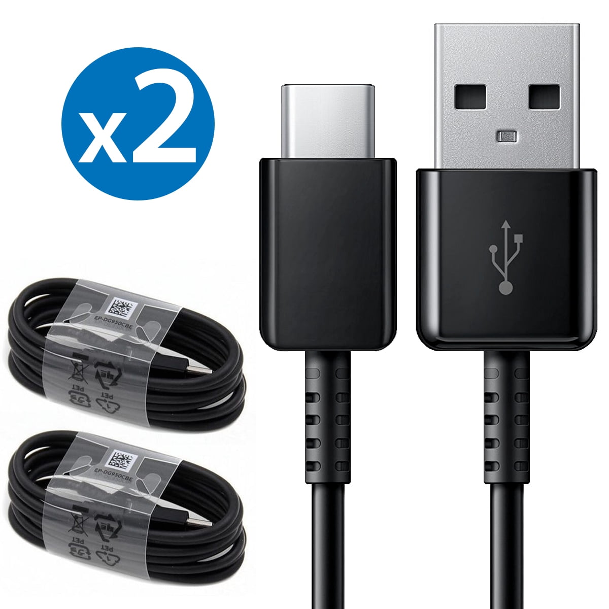 2x 4FT USB Type C Cable Fast Charging Cable USB C Type C 3.1 Data