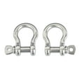 thumbnail image 1 of 2x 5/8" Marine Bow Shackle Stainless Steel Clevis D-Ring 316 Sailboat Rigging, 1 of 7