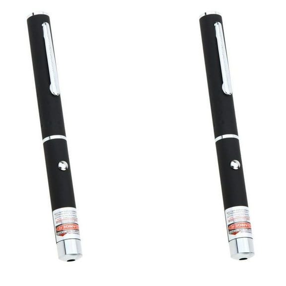 2x - 5 Miles 532nm Green Laser Pointer Pen Mid-open Visible Beam Light Ray Office Pack of 2