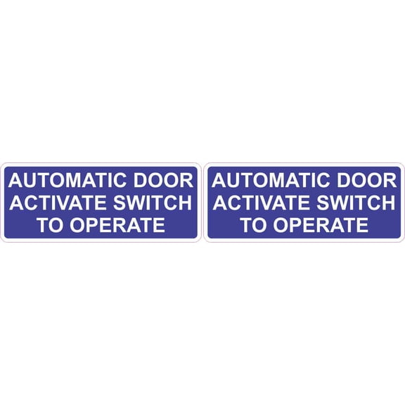 [2x] 5 x 2 Automatic Door Activate Switch to Operate Stickers Vi