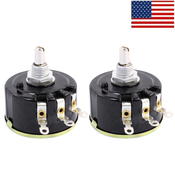 2x 5W 10K Ohm Variable Resistor 3 Pin Wire Wound Potentiometer WX112(050) US