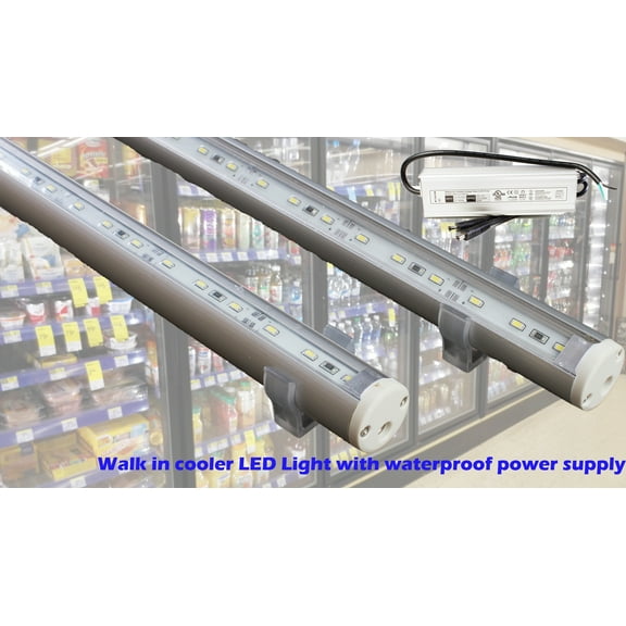 2x 5ft walk in cooler fridge LED light with UL listed power supply showcase led light