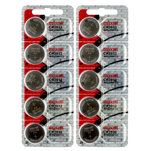 2x 5pc Maxell 3V Lithium Coin Cell Batttery CR2032 Replaces DL2032