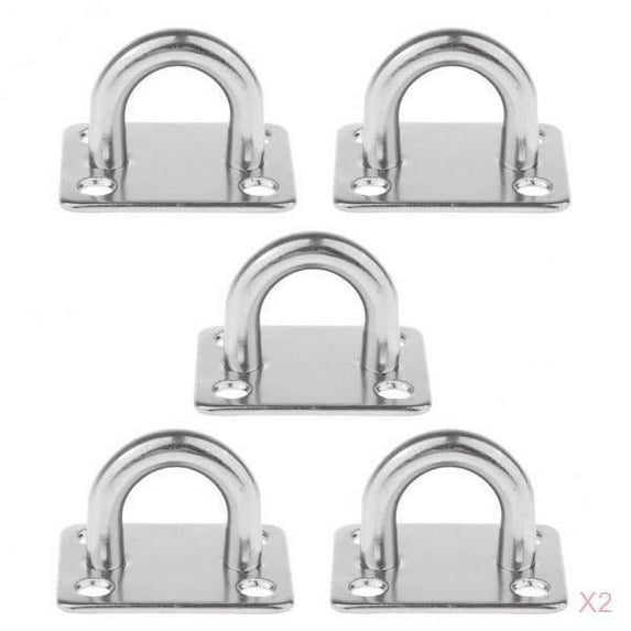 2x 5pcs M5 Pad Eye Plate, , M8 Heavy Duty Anchor For Wall/Ceiling