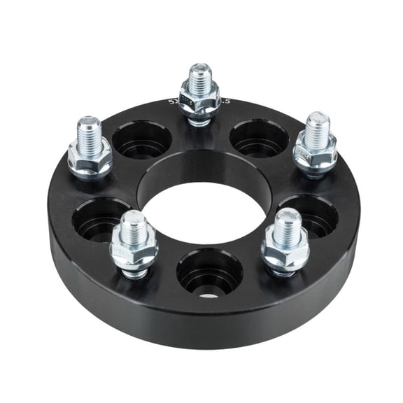 2x 5x100 to 5x114.3 Hub Centric Wheel Adapters - 1" Thick, Black Aluminum - Lexus, Toyota, Chrysler, Scion, Pontiac, Dodge, Chevrolet - Bolt-On Installation