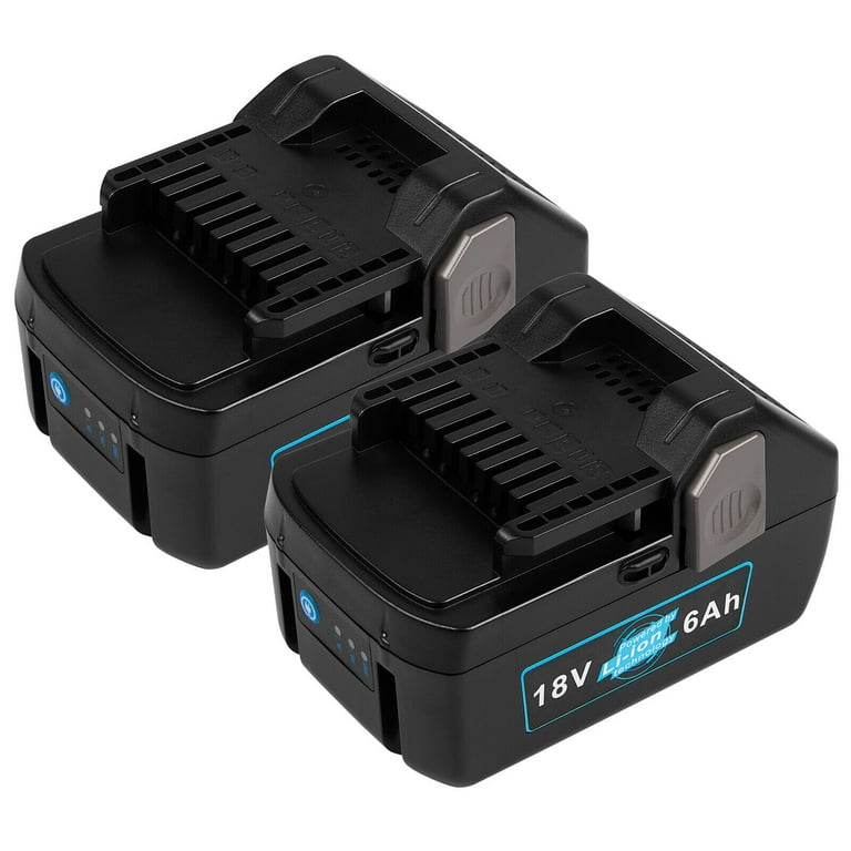 2x 6.0Ah Battery Only For Hitachi 18V Li Ion Battery BSL1815 BSL 1815X BSL1815S BSL1830 Charger