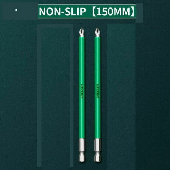 2x 6" (150mm)Anti Slip Magnetic Heavy Duty #2 Screw Driver Bit Quick Release 1/4 Hex Shank 6"