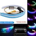 thumbnail image 1 of 2x 60CM RGB Slim Sequential Flexible LED DRL Turn Signal Strip Remote Headlight, 1 of 12