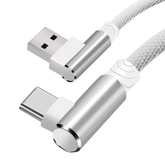 2x 6FT USB Type C Cable, 6 Feet Right Angle 90 Degree Nylon Braided Charger Cable Fast Charging and Data Sync Cord for Samsung Galaxy S10/S10E/S10+,Google Pixel XL LG G5 G6 V20 Pixel XL