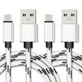 thumbnail image 1 of 2x 6FT USB Type C Cable Fast Charging Cable USB-C Type-C 3.1 Data Sync Charger Cable Cord For Samsung Galaxy S9 S9+ Galaxy S8 S8 Plus Nexus 5X 6P OnePlus 2 3 LG G5 G6 V20 HTC M10 Google Pixel XL, 1 of 5
