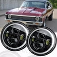 thumbnail image 1 of 2x 7" Halo LED Headlights Hi/Lo Beam Sealed For Chevrolet Chevy Nova 1963-1978, 1 of 12