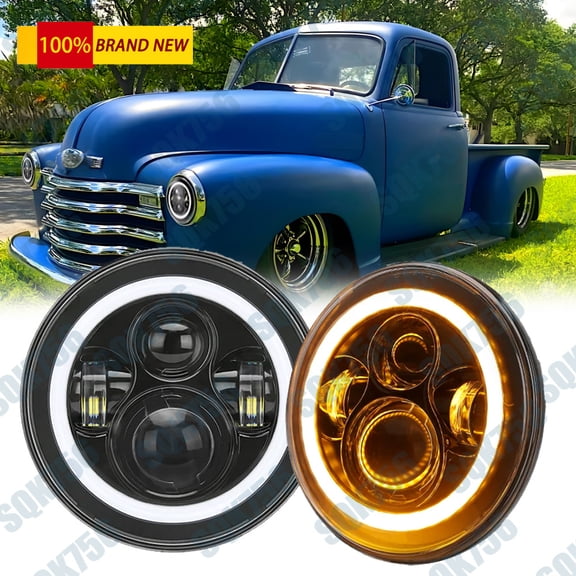 2x 7" inch Round LED Headlights Hi/Lo Beam for Chevy Styleline Deluxe 1949-1952