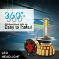thumbnail image 1 of 2x 80W 4 sides G7 COB LED Car Headlight Bulbs 30000LM Hi-Low Beam 6000K, 1 of 15