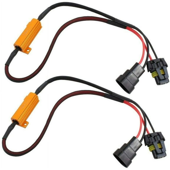 2x 9005 9006 9012 LED Error Canceller Canbus Anti-Flicker Load Resistor Decoder